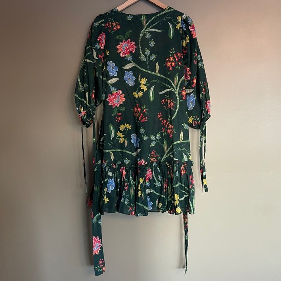 Cara Cara Millbrook Dress Green Pink Floral Size XS‎ Mini Flouncy Chic Feminine - Picture 15 of 16